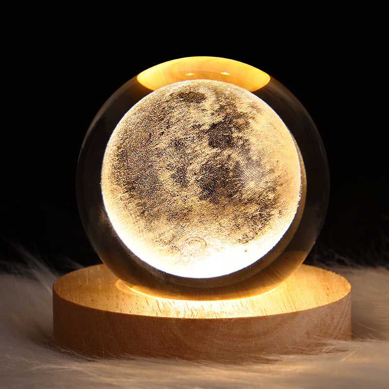 Lámpara Planetaria de Cristal 3D